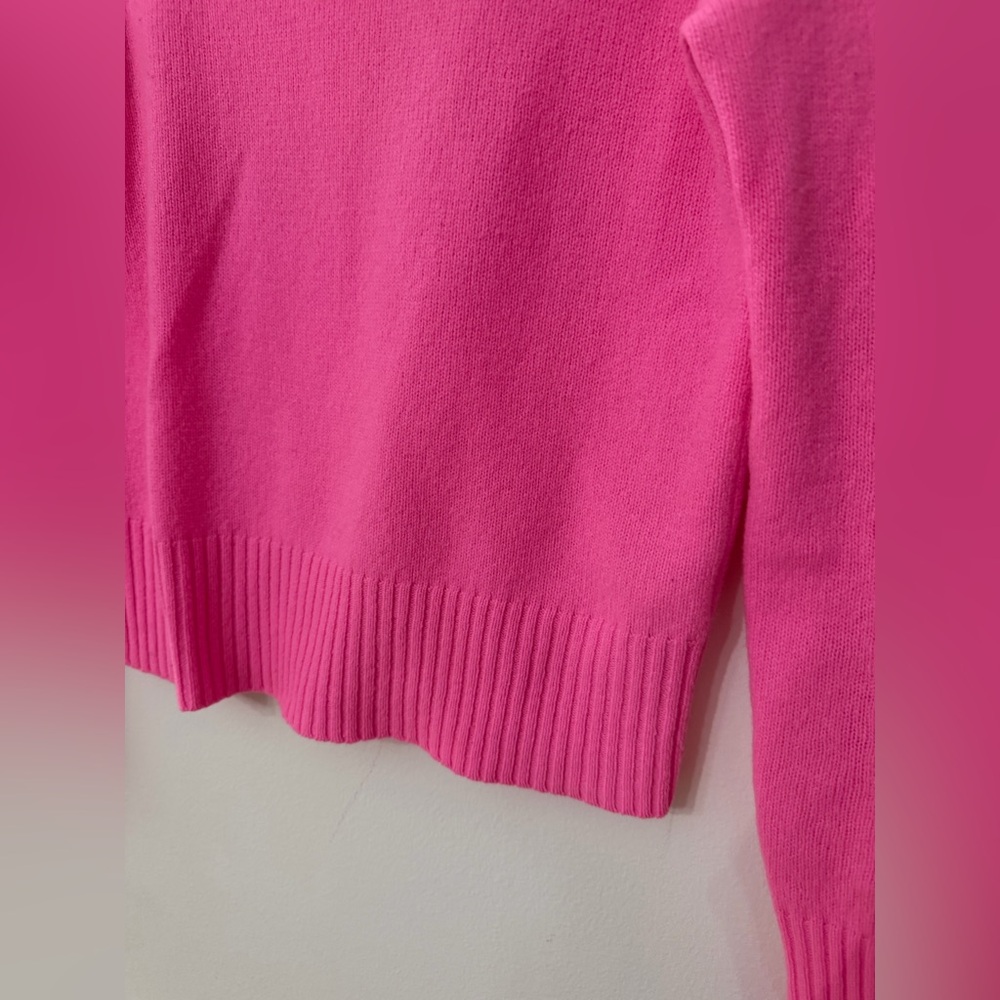 💖 J.Crew 100% Wool Crewneck Sweater – Hot Pink – XXS 💖 - Picture 5 of 13